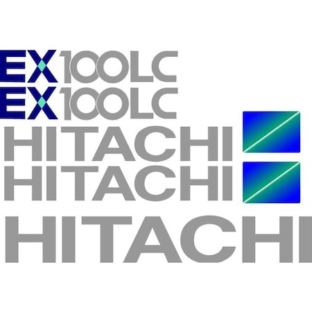 Aftermarket Hitachi EX100LC Excavator Decal Set HTEX100-5DECALSET